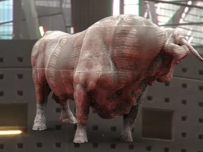 Bull Statue 3D 3D model