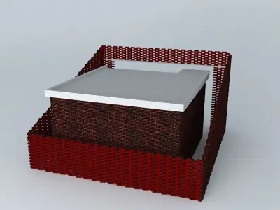 small one room detail office 3D model