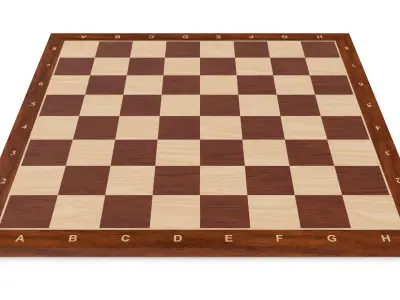 Wooden Chessboard 3D model