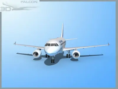 Falcon3D A319 Air France 3D model