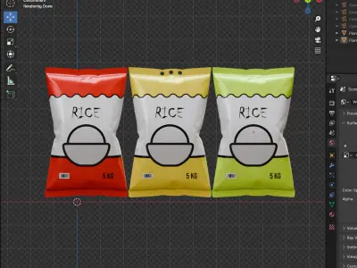 Rice Packaging 3D model