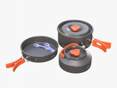 Traveler s tableware 3D model