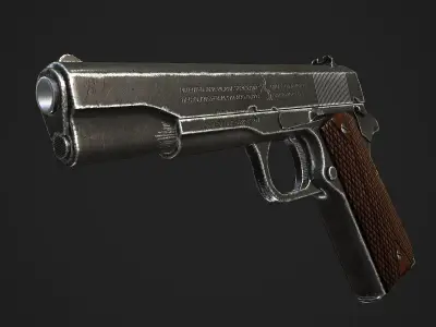 Colt M1911A1 Pistol  Low-poly 3D model