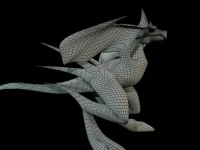 Bird Dragon MEDIUM Low-poly 3D model