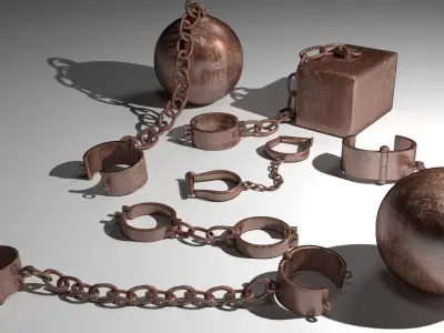 Old shackles 3D model