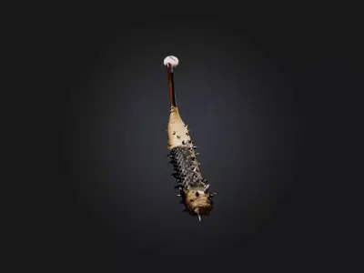 Spiked Baseball Bat Low-poly 3D model