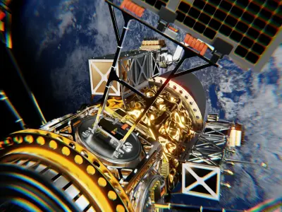 Satellite space blender 3D model