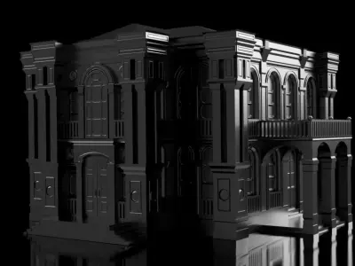 Historical mansion 3D Printable model 3D print model