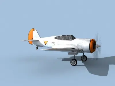 Curtiss H-75C Mohawk Dutch East Indies 3D model