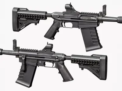 M26 MASS SHOTGUN RIGGED Low-poly 3D model