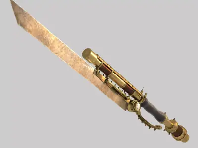 Steampunk Sword Free low-poly 3D model