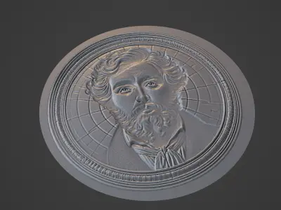 Rousseau Medallion 3D print model