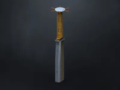 10 Hard Surface SUBD Scifi Radio Antennas Vol 2 3D model
