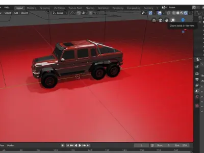 Mercedes Benz Pickup 2021 Red  3D model