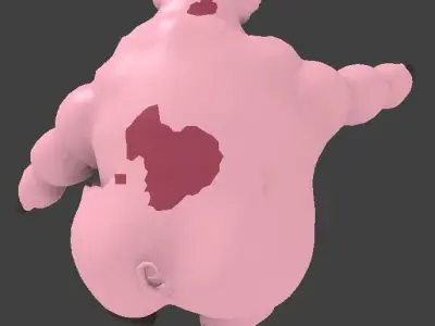 Funny Pig Low-poly 3D model