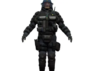 Agent from the game CSGO Cadet National Gendarmerie 3D model