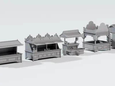 stand fairground 3D model