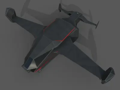 Aircraft inspired from valorant Low-poly 3D model