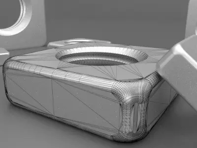 Nut Square DIN 562 - M2 to M90 3D model