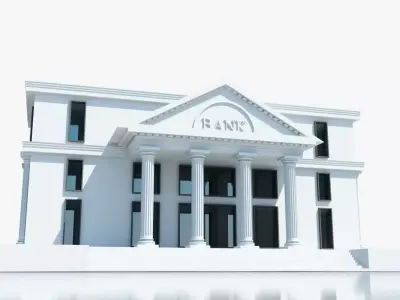 Bank Building Symbol 3D model