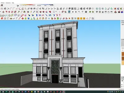 Neoclassical Apartment building 3d model 3D model