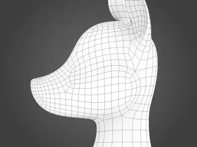 Horse Bust - Animated 3D model