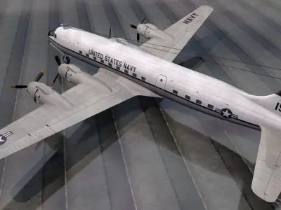 Douglas DC-6 - C-118 3D model