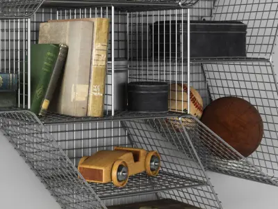 RH SHELF JET ZINC 3D model