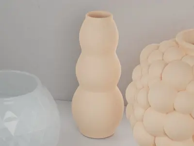 Set of 3D vases for decoration Free 3D model