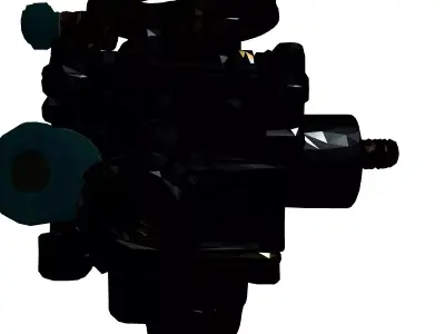 Realistic Carburetor 3D Model Low-poly 3D model