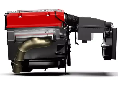 Honda F20C S2000 Engine Low-poly 3D model