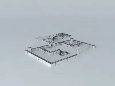 Castle pre-fabricated building kit 3D model