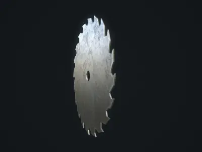 Saw Blade Low-poly 3D model