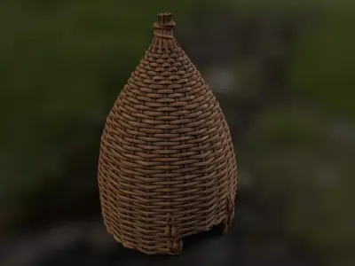 Wicker Beehive Low-poly 3D model