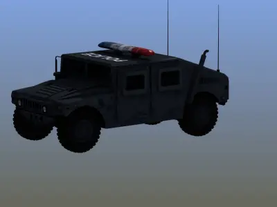 Police HMWWV Low-poly 3D model