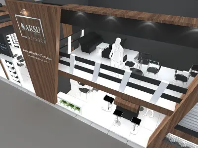 Exhibition Stand - ST0070 3D model