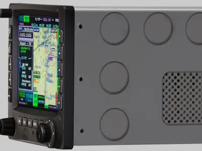 Bendix King KSN-770 multifunction Integrated Navigator Low-poly 3D model