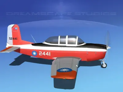 Beechcraft T-34 Mentor Taiwan 3D model