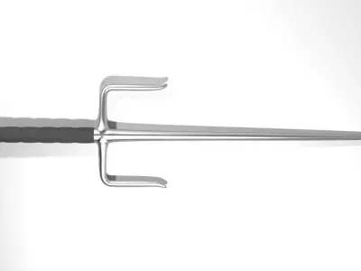 Short-handled Trident - Type 1 3D model