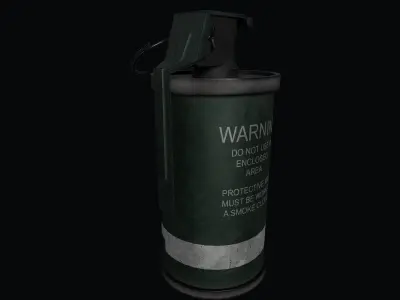 Smoke M-18 grenad Free low-poly 3D model