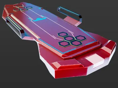 Hoverboard spaceship Free low-poly 3D model