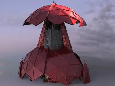 Ruby sci fi Tower 3  3D model