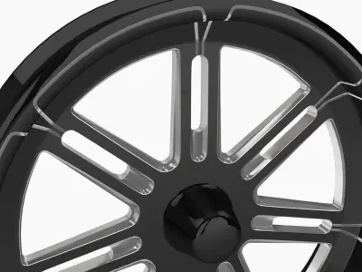 FTD Customs Valor dragster front wheel Low-poly 3D model