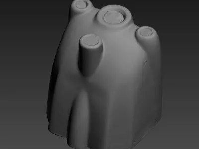 MXS-R 50E RC Airplane cowl V-Ray and PBR Low-poly 3D model