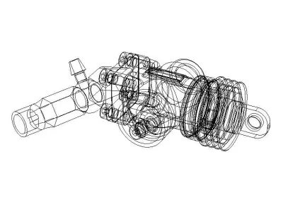 Nitro Engine Carburetor for Rc Cars 3D model