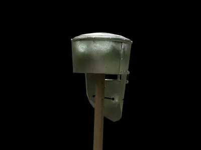 Medieval Templar helmet Low-poly 3D model