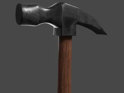 Hammer 3D Model Low-Poly Low-poly 3D model