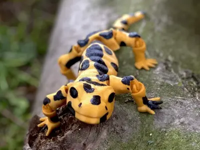Flexi salamander fantasy print in place animal Free 3D print model