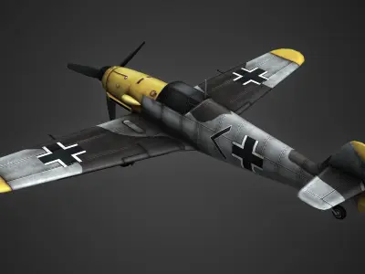 Messerschmitt Bf 109 Low-poly 3D model