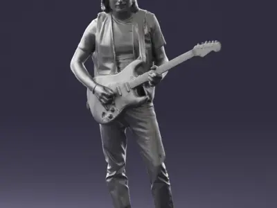 Man with quitar 0120 3D model